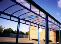 Polycarbonate Roof Bike Shelters