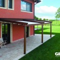 Lean To Canopy With Retractable PVC Fabric Roof