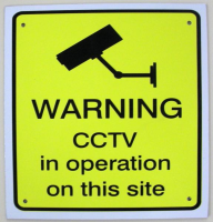 Property CCTV In Operation Warning Signs In East Grinstead