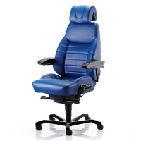 ACS Executive Workchair - Black Leather/PVC