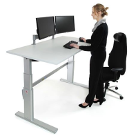 ActiveDesking Sit/Stand Workstation White & Silver