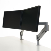 Dual Flat Screen Arm Desk Mounts