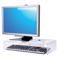 Large Screen Stand with Keyboard Storage