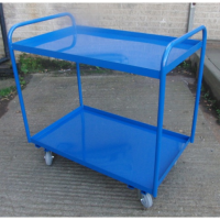 TRT12 - 2 Tier Tray Trolley, Steel Top, 1000 x 610 mm