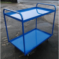 TRT11 - 2 Tier Tray Trolley, Steel Top, 800 x 500 mm