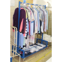 NHS Laundry Rail with Bottom Basket