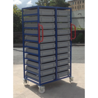 EC04 - Double Stack Euro Container Trolley 1685 mm High