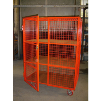 MST02 - Lockable Mesh Trolley, 3 Shelf