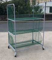 WCT4 - Wire Basket Trolley 3 Baskets size 1220 x 680 x 480 mm