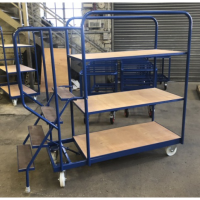 SOPT06 - Heavy Duty Stepped Order Picking Trolley, 4 Step, 5 Tier