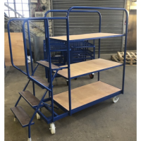 SOPT05 - Heavy Duty Stepped Picking Trolley, 4 Step, 4 Tier