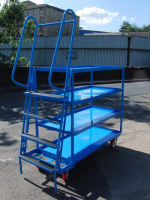 SOPT09 - Heavy Duty Vertical Stepped Picking Trolley, 5 Step, 4 Tier