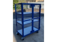 Adjustable Mesh Enclosed Trolleys For Supermarkets