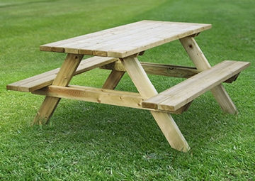  Traditional Wooden Picnic Table