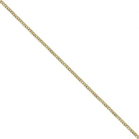 18ct 1mm wide bright cut Curb Pendant Chain 16 - 20 Inches