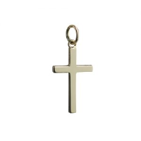 18ct 20x12mm plain Solid Block Cross