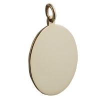 18ct 27x21mm plain oval Disc