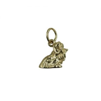 9ct 10x12mm Yorkshire terrier Charm or Pendant