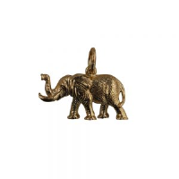 9ct 10x20mm Elephant Pendant or Charm