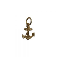 9ct 11x10mm Anchor Symbol of Hope Pendant or Charm