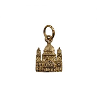 9ct 11x10mm solid St. Paul&#39;s Cathedral Pendant or Charm