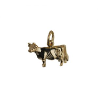 9ct 11x16mm Cow Pendant or Charm