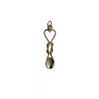 9ct 11x35mm Lovespoon Pendant or Charm