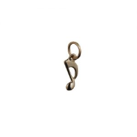 9ct 11x6mm Quaver musical note Pendant or Charm