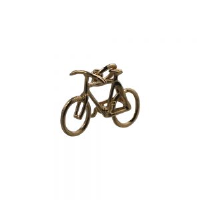 9ct 12x20mm Bicycle Pendant or Charm