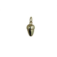 9ct 12x7mm hollowed out at back Acorn Pendant or Charm