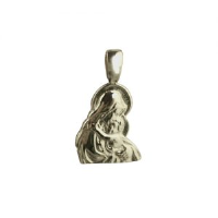 9ct 15x12mm Madonna with child Pendant