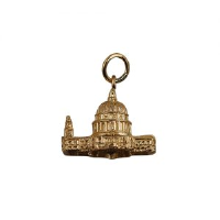 9ct 15x19mm hollow St. Paul&#39;s Cathedral Pendant or Charm