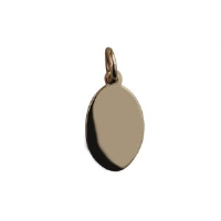 9ct 16x11mm plain oval Disc