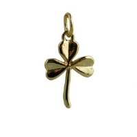 9ct 16x12mm Shamrock Pendant or Charm