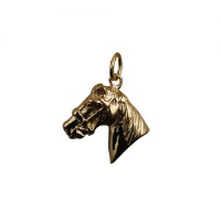 9ct 16x18mm Horse&#39;s Head Pendant or Charm
