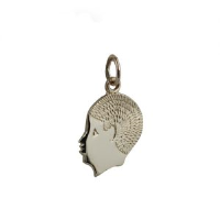 9ct 17x14mm boys head Charm