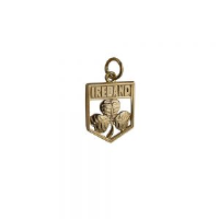 9ct 17x14mm Ireland Badge Pendant or Charm