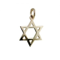 9ct 17x17mm plain Star of David Pendant