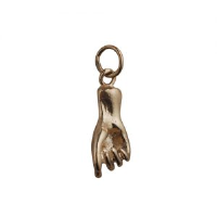 9ct 18x7mm divers hand as OK hand signal charm