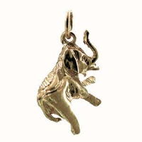 9ct 18x9mm Elephant charm