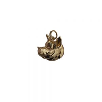 9ct 19x19mm Pig Head Pendant or Charm