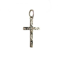 9ct 20x12mm hand engraved Solid Block Cross