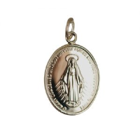 9ct 20x16mm Miraculous medal Pendant