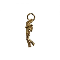 9ct 20x6mm Male Golfer Pendant or Charm