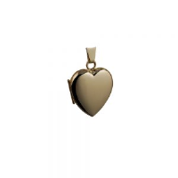 9ct 21x19mm plain heart Locket