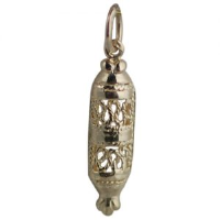 9ct 23x6mm Hebrew prayer scroll charm