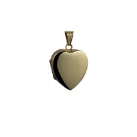 9ct 24x20mm plain heart Locket