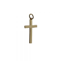 9ct 25x15mm Plain Solid Block Cross