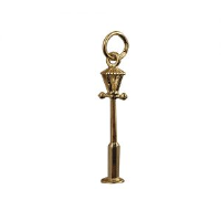 9ct 25x6mm Gas Lamp Post Pendant or Charm
