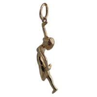 9ct 26x7mm Yoga position Pendant or Charm
